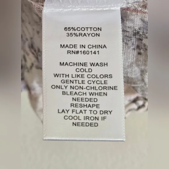 Frye Boho Patchwork Art To Wear Tie Front Oversize Top, XL‎ - Picture 4 of 4